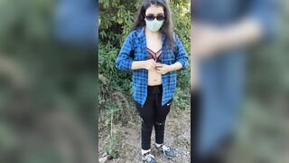 Isha g - showing her boobs in public place