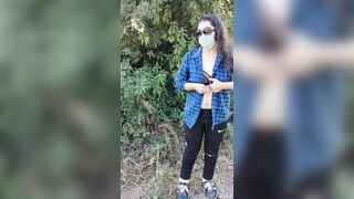 Isha g - showing her boobs in public place